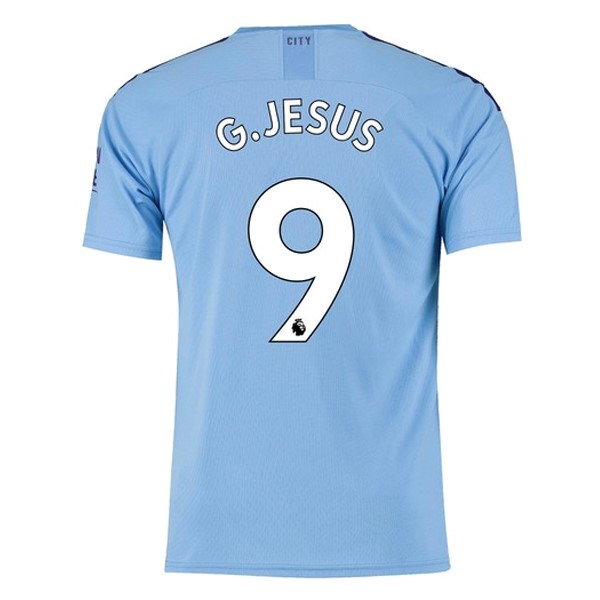Camiseta Manchester City NO.9 G.Jesus Primera equipación 2019-2020 Azul